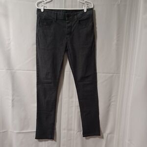 James Perse Standard Mens 30 Yarn Dyed Canvas 5-Pocket Slim Pants Charcoal Grey